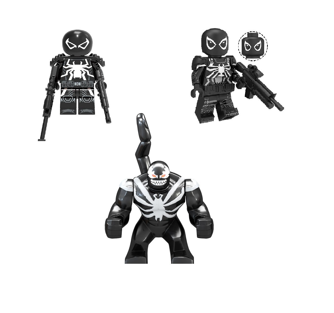 3 Best Agent Venom Minifigures Compatible Lego Venom Set