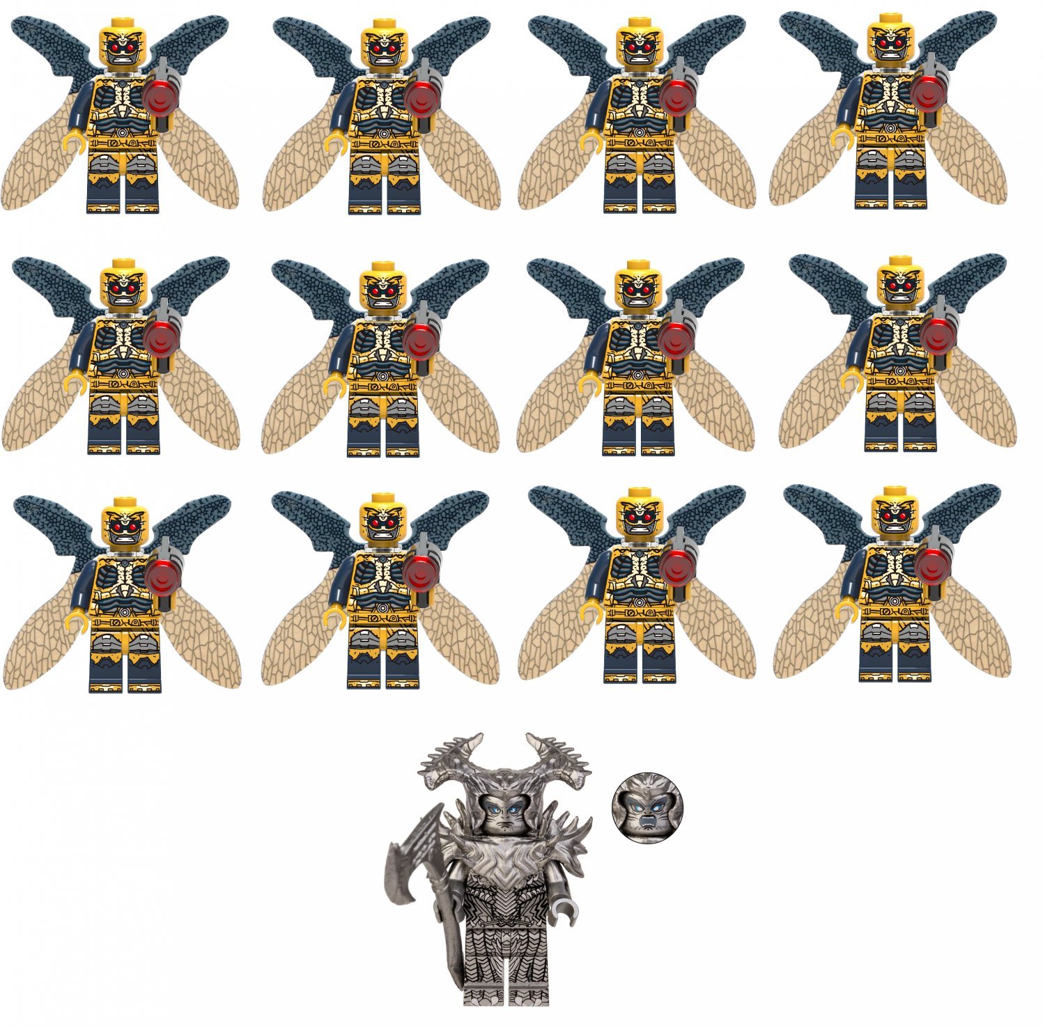 13pcs Steppenwolf and Parademon Minifigures Compatible Lego Justice Le