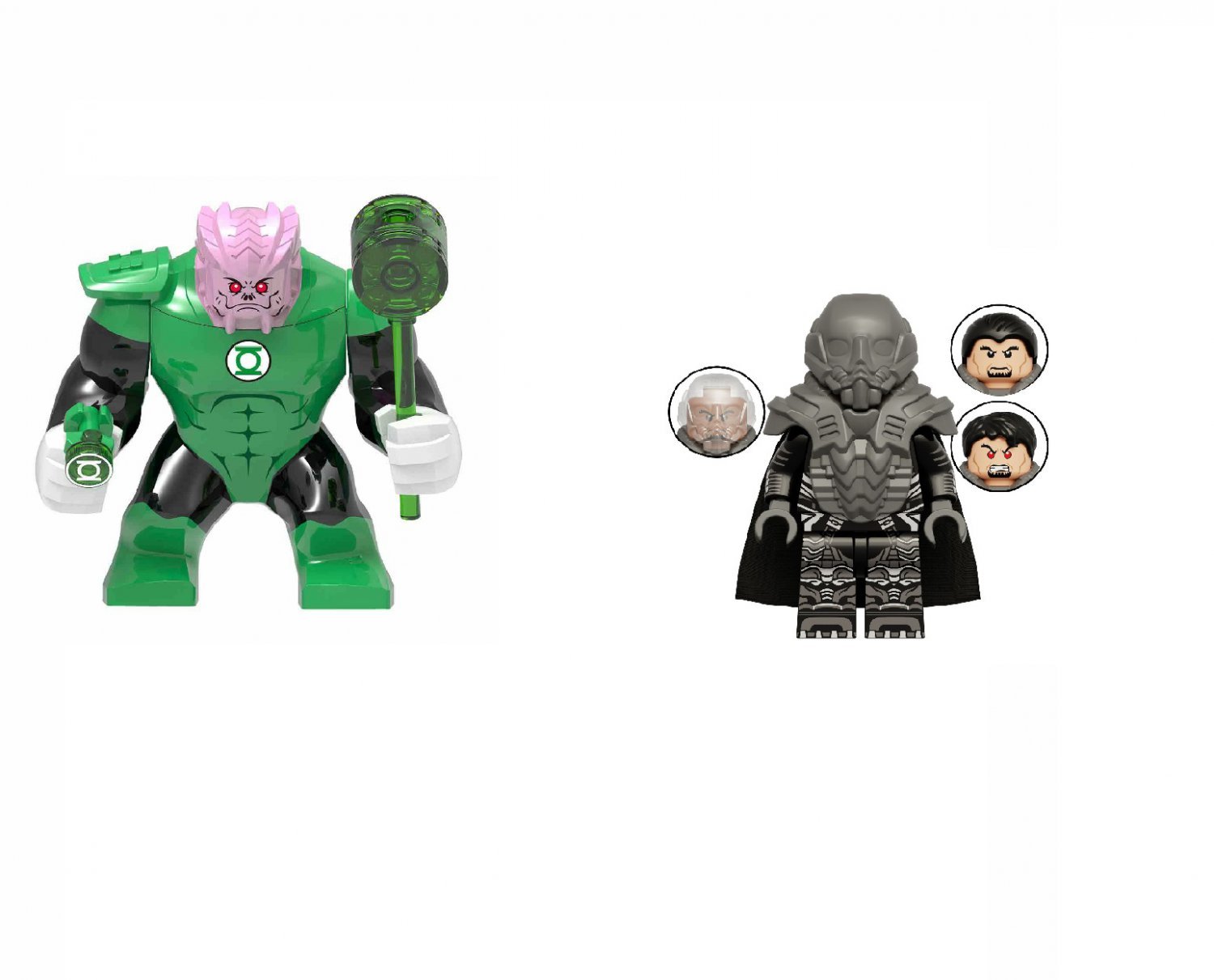 Green Lantern Kilowog and General Zod Minifigures Compatible Lego DC S