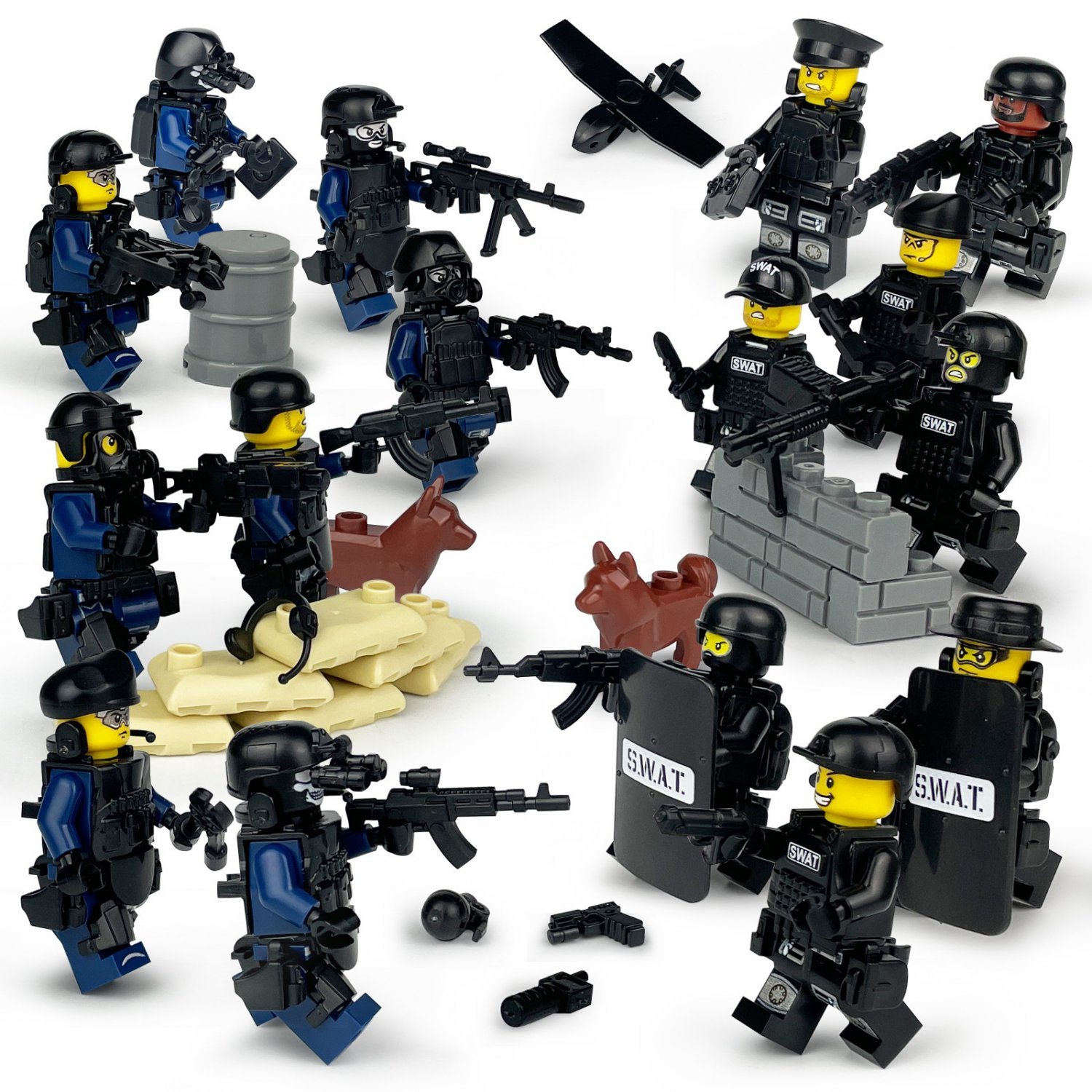 Night Vision S.W.A.T. Commando Minifigures Compatible Lego S.W.A.T. Se