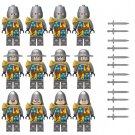 12pcs Europe Holy Knight Minifigures Compatible Lego Medieval Knights