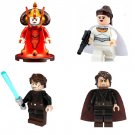4pcs Amidala and Anakin Skywalker Minifigures Compatible Lego Star War