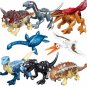 Velociraptor Pyroraptor Ankylosaurus Triceratops Minifigures Compatibl