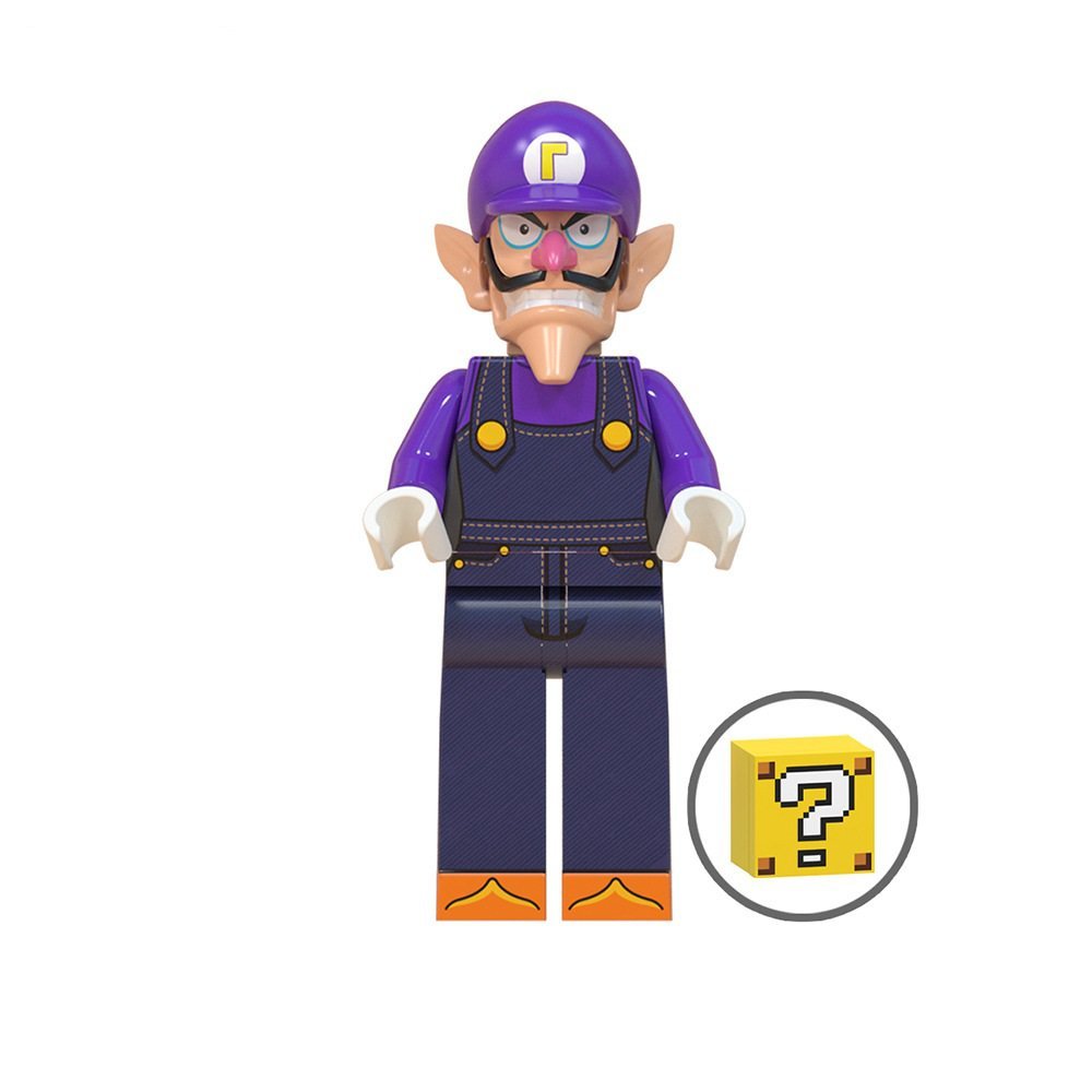 Waluigi Minifigures Compatible Lego Super Mario Bros Bowser Minifigure