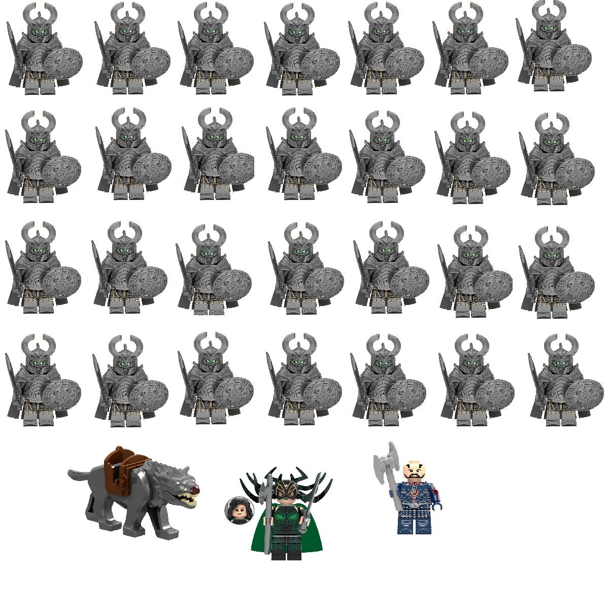 Hela Dead Soldier Fenrir Wolf Minifigures Compatible Lego Thor Ragnaro