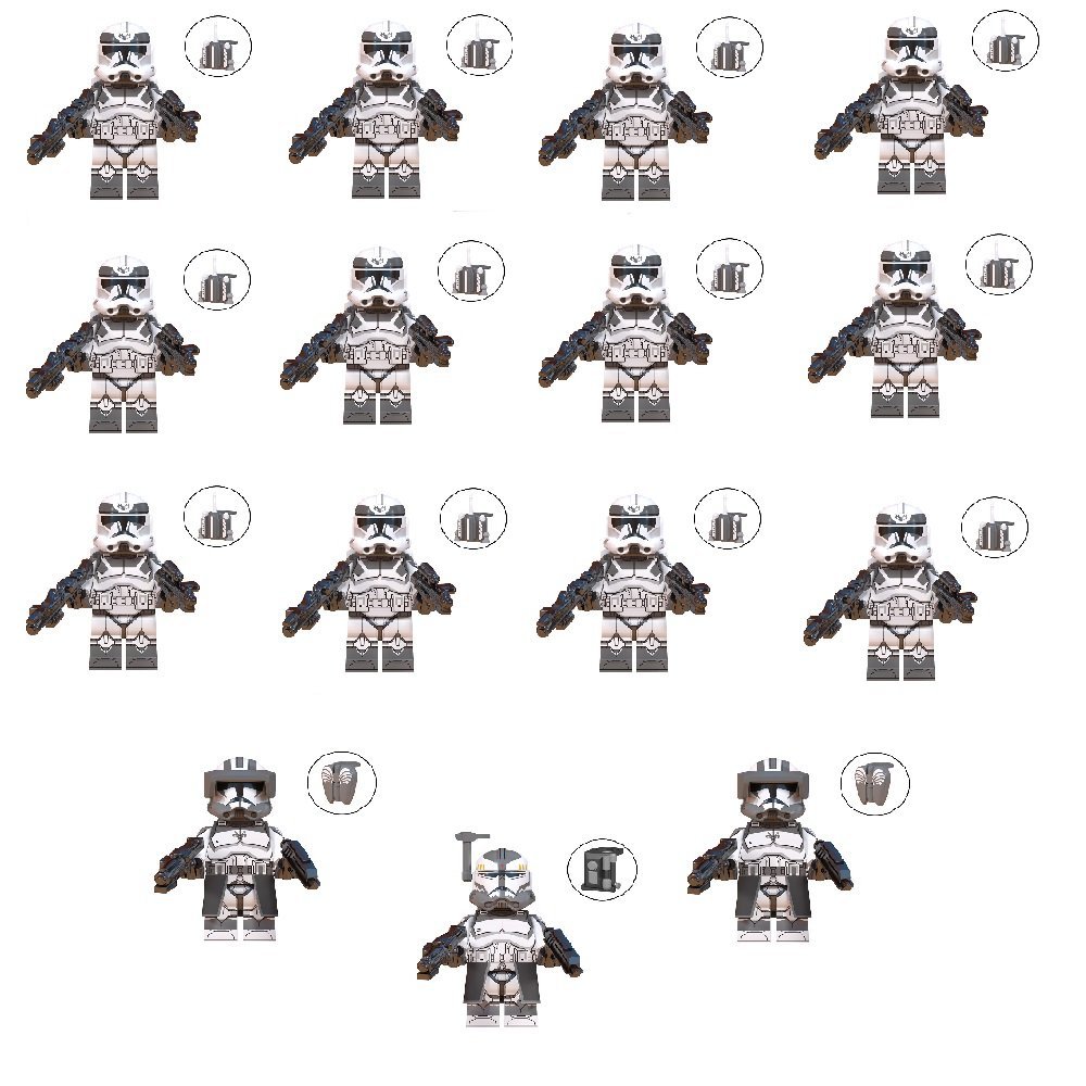 15 Bets Clone Trooper Boost Wolfpack Captainl Minifigures Compatible L