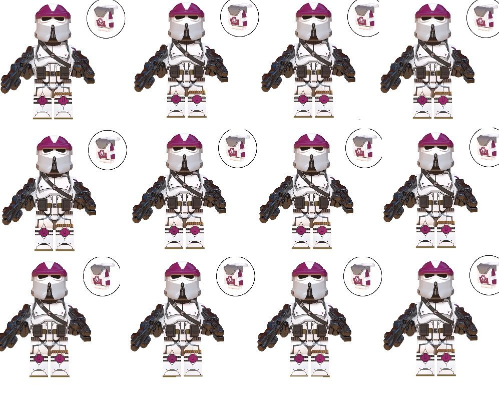 12pcs AT-RT Driver Clone Trooper Minifigures Compatible Lego Star Wars
