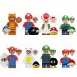 Baby Luigi Baby Mario Kinopio Mario Minifigures Compatible Lego Super