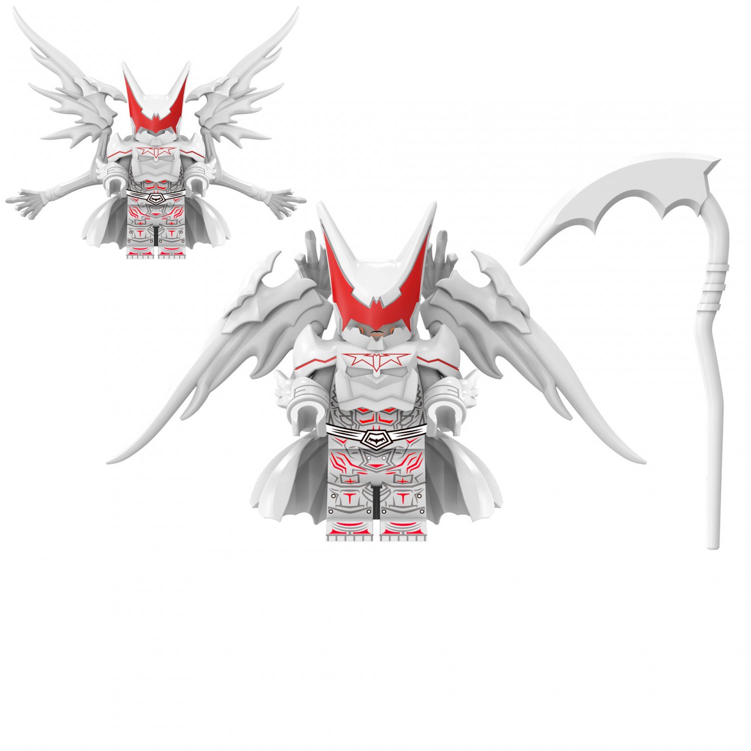 White Hellbat Minifigures Compatible Lego Justice League Minifigure