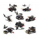 S.W.A.T. Helicopter Airship Police car Minifigures Compatible Lego S.W