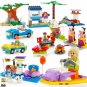 City Gas Station Holiday House Car Minifigures Compatible Lego Girl Se