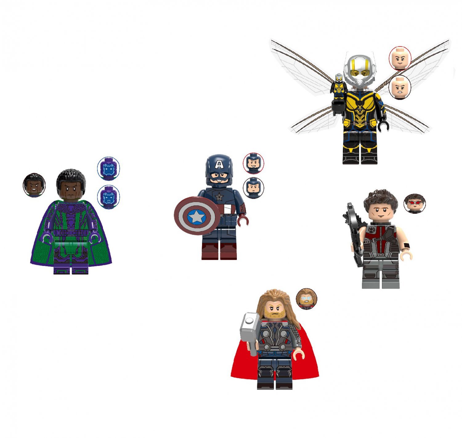 Kang the Conqueror vs. Avengers Minifigures Compatible Lego Super Hero