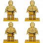 Gold Shaolin monk Minifigures Compatible Lego Toy