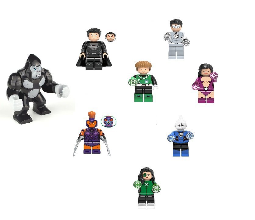 Mongul Cyborg Superman VS Green Lantern Minifigures Compatible Lego Su