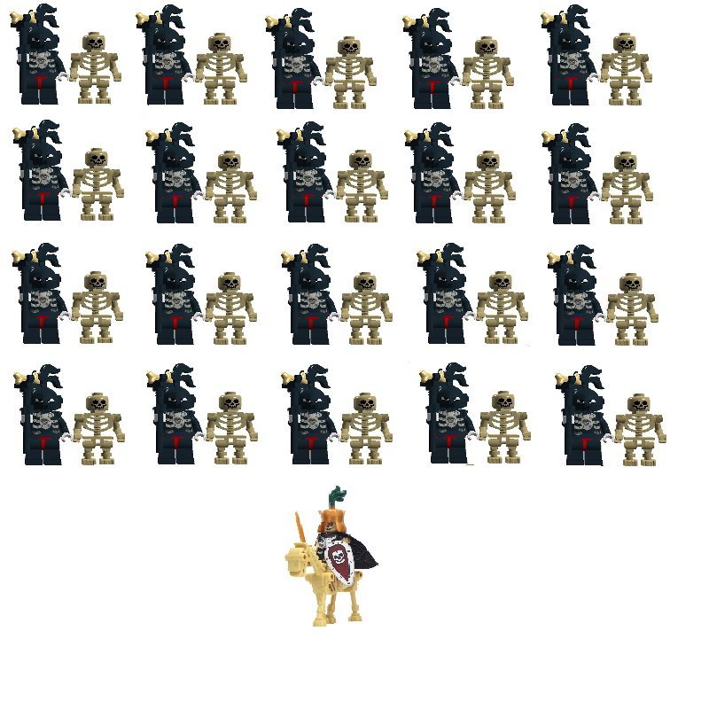 21pcs Zombie Skull Castle Guard Minifigures Compatible Lego Medieval K