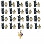 21pcs Zombie Skull Castle Guard Minifigures Compatible Lego Medieval K