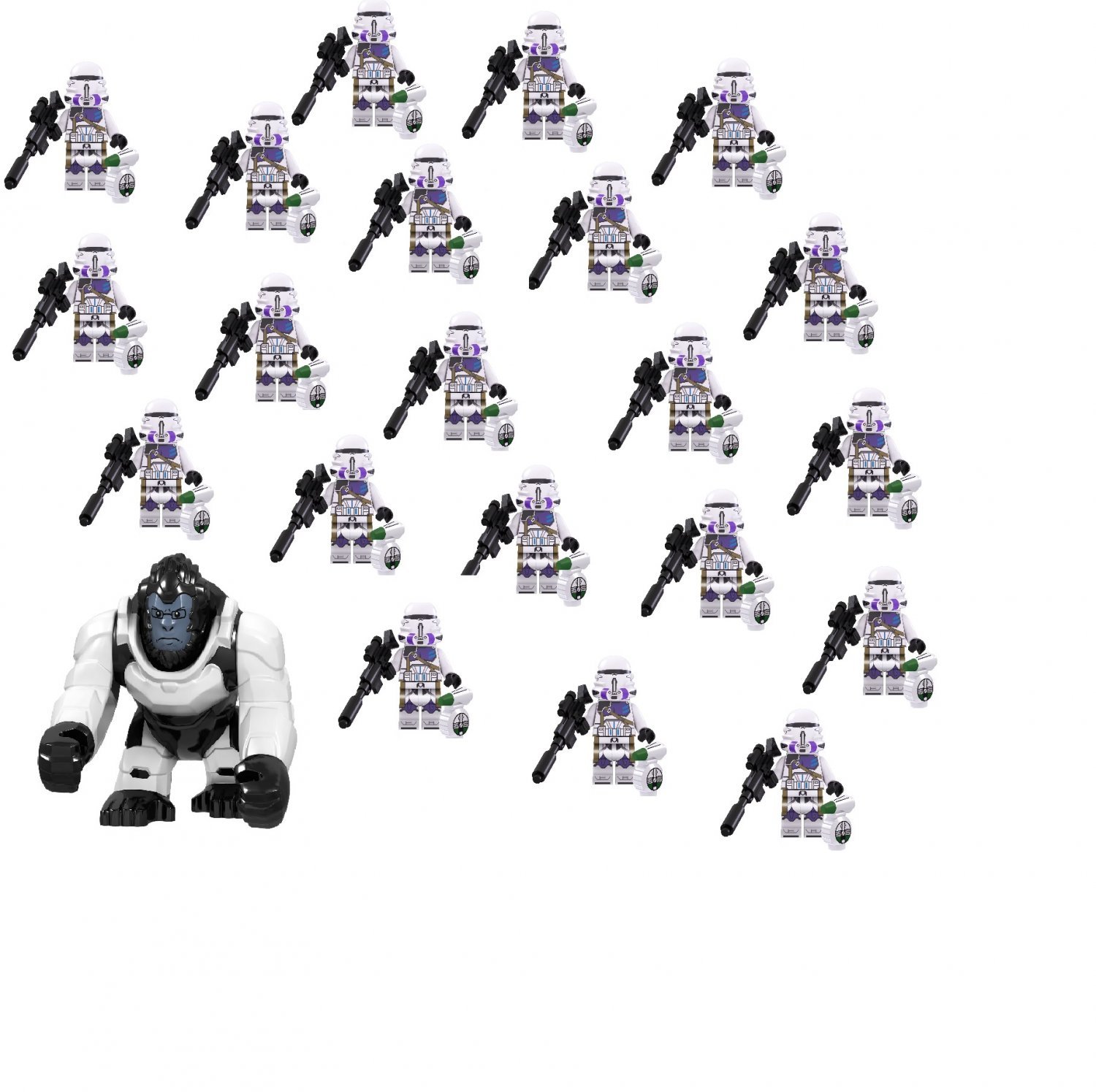 187 Legiog Clone Army Galaxy gorilla Minifigures Lego Compatible Star