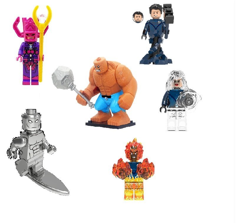 Fantastic Four and The Silver Surfer Galactus Minifigures Compatible L