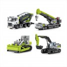 Mini Bulldozer Crane excavating machinery Minifigures Lego Compatible