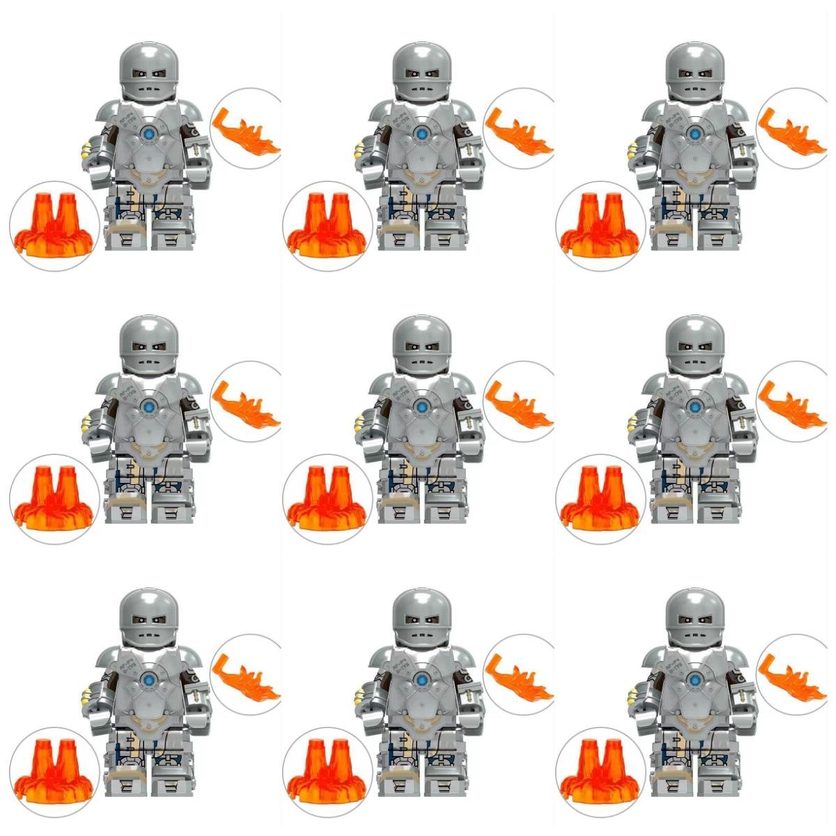 9pcs Heavy MK1 Iron Man Minifigures Lego Compatible Iron Man Set