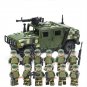 Green military uniform American Troops Jeep Minifigures Lego Compatibl