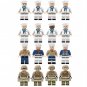 16pcs America Army Navy Camper Training Minifigures Lego Compatible Mi