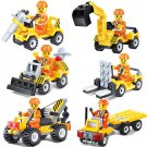 Fork Truck Bulldozer Forklift Minifigures Lego Compatible Engineering