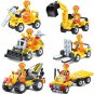 Fork Truck Bulldozer Forklift Minifigures Lego Compatible Engineering