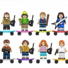 Eleven Steve Harrington Max Mayfield Skateboard Minifigures Lego Compa