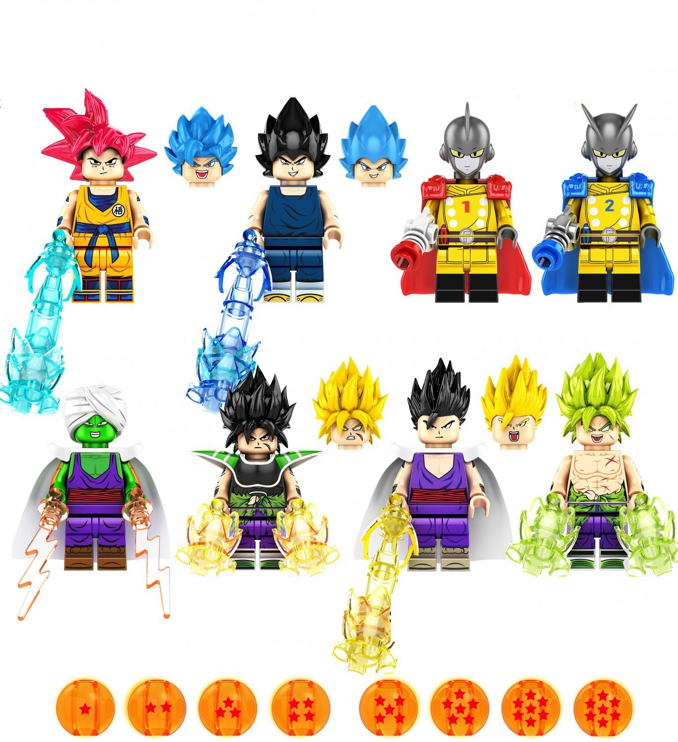Gamma 1 Vegeta Piccolo Broli Son Gohan Minifigures Lego Compatible Dra