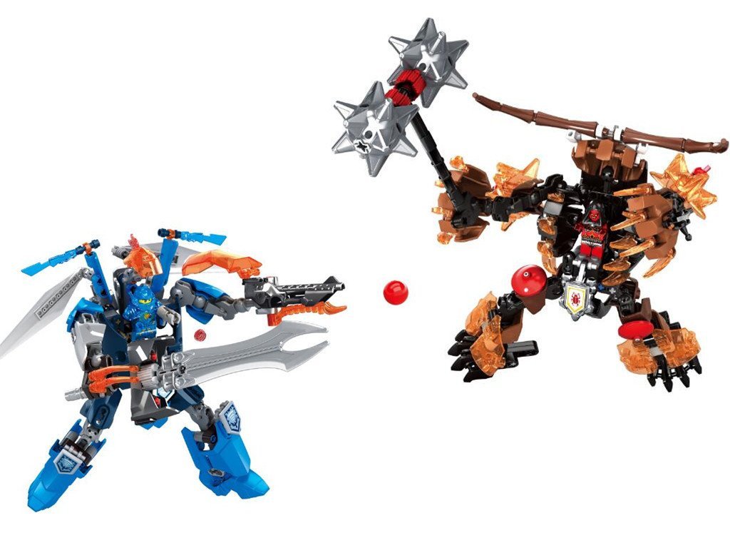 Clay Moorington Mecha VS Lavaria Mecha Minifigures Lego Compatible Nex