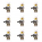9pcs Japanese Samurai White Armour Minifigures Lego Compatible 16th ce