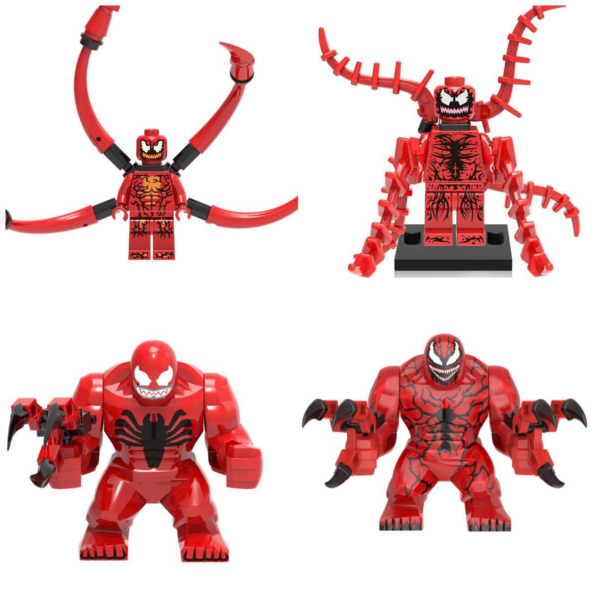 4pcs Big small Carnage Minifigures Lego Compatible Super Heroes Sets