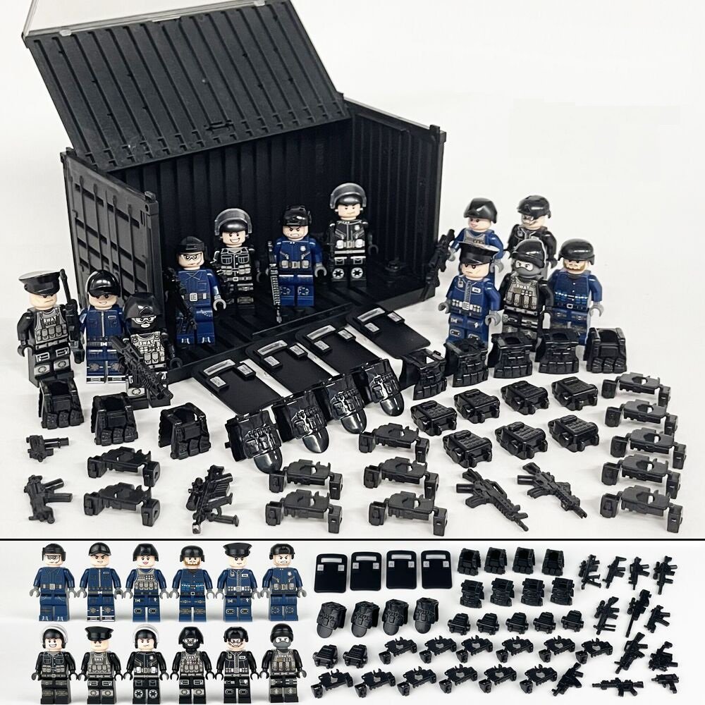 S.W.A.T. Black Panther attacks Minifigures Lego Compatible Special For