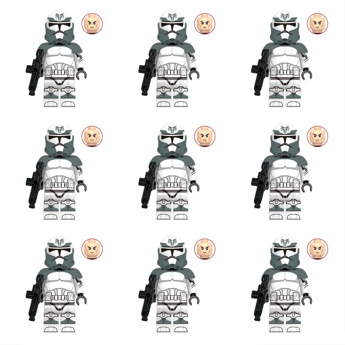 9Pcs Wolfpack Trooper Minifigures Lego Compatible Star Wars The Clone