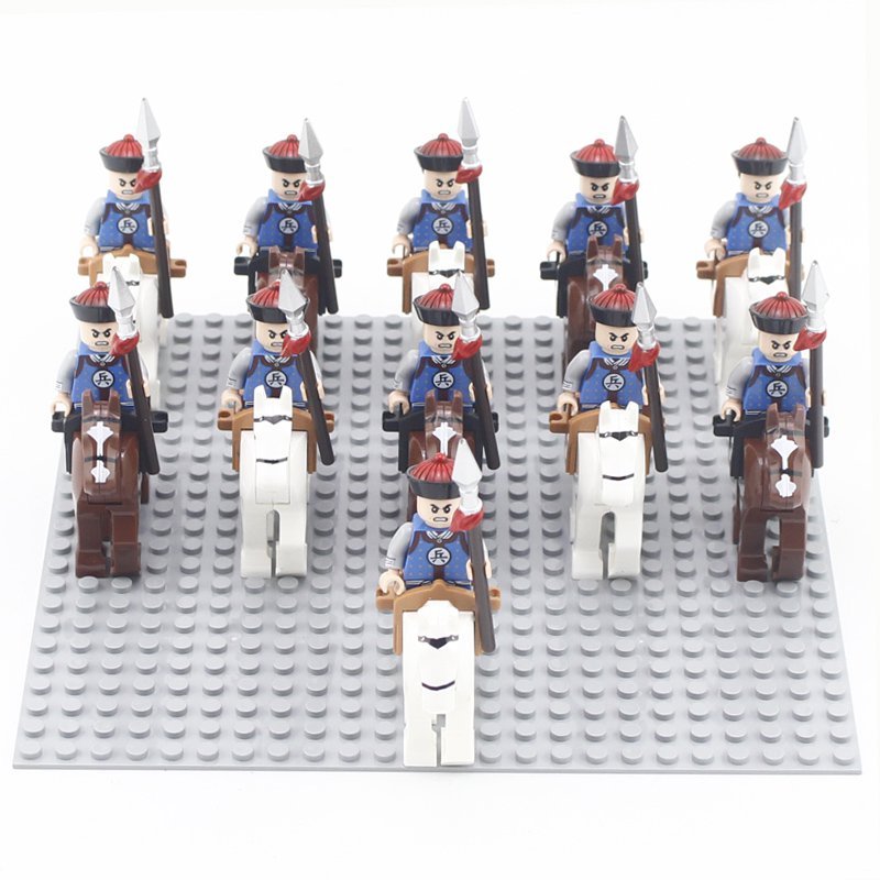 11pcs Qing Dynasty Eight flag cavalry Minifigures Lego Compatible Mili