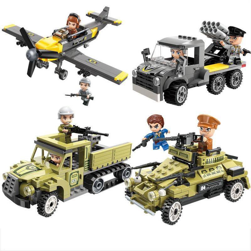 Military Mechanized Troop Fighter Plane Truck Minifigures Lego Compati