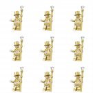 9pcs Mr Gold Minifigures Lego Compatible Minifigure Set