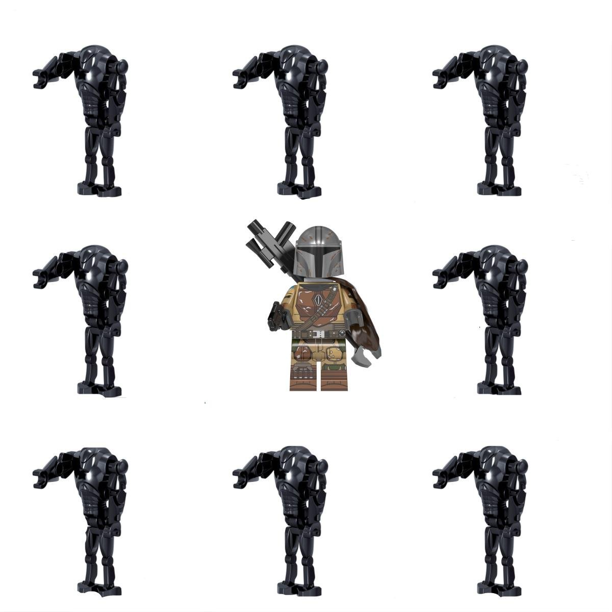 Super Battle Droid VS The Mandalorian Minifigures Lego Compatible Star