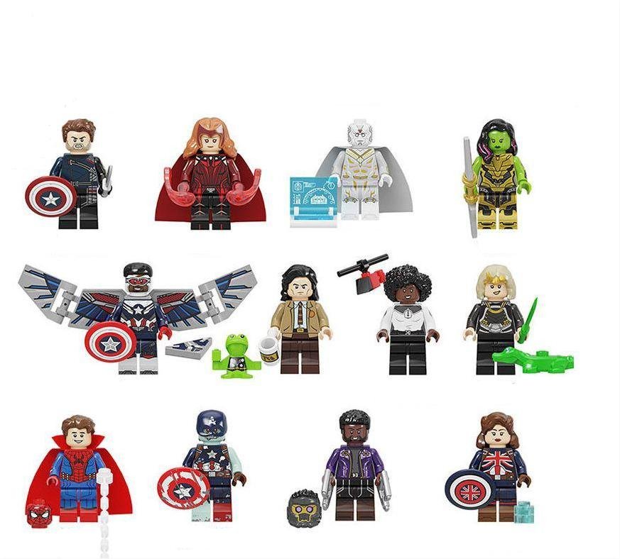 Captain Britain Sylvie Loki white Vision Minifigures Lego Compatible N