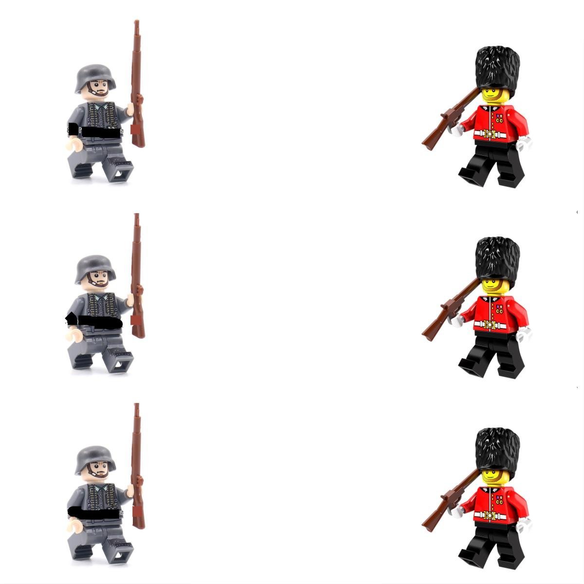 German army VS Household Guards Division of the British Army Minifigur