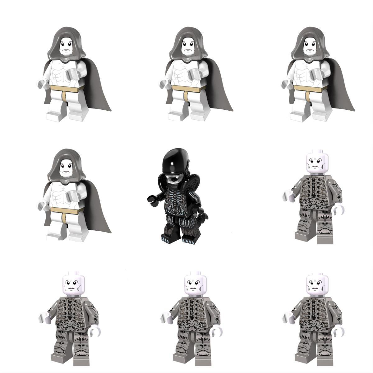 9pcs Prometheus Alien Minifigures Lego Compatible Movie Set