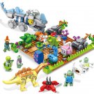 Mechanical dinosaur VS Zombie Minifigures Lego Compatible Game Set