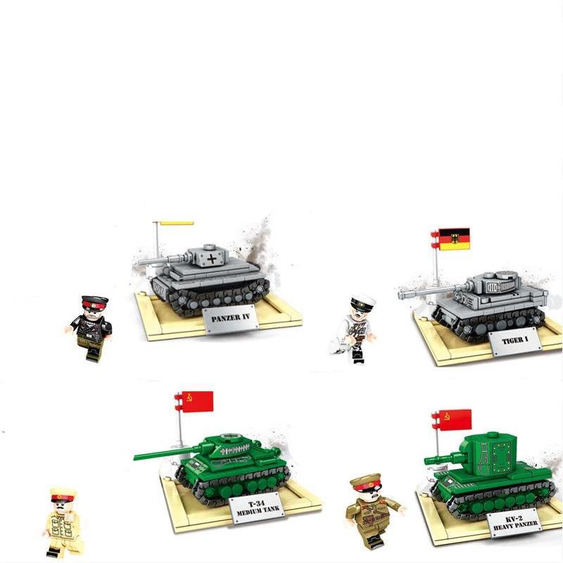 WW2 Tank Great War USSR Tank Vs Germany Tank Minifigures Lego Compatib