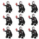 9pcs Red Fork Minifigures Lego Compatible Super Heroes Sets