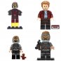 4pcs Star-Lord Minifigures Lego Compatible Guardians of the Galaxy Set