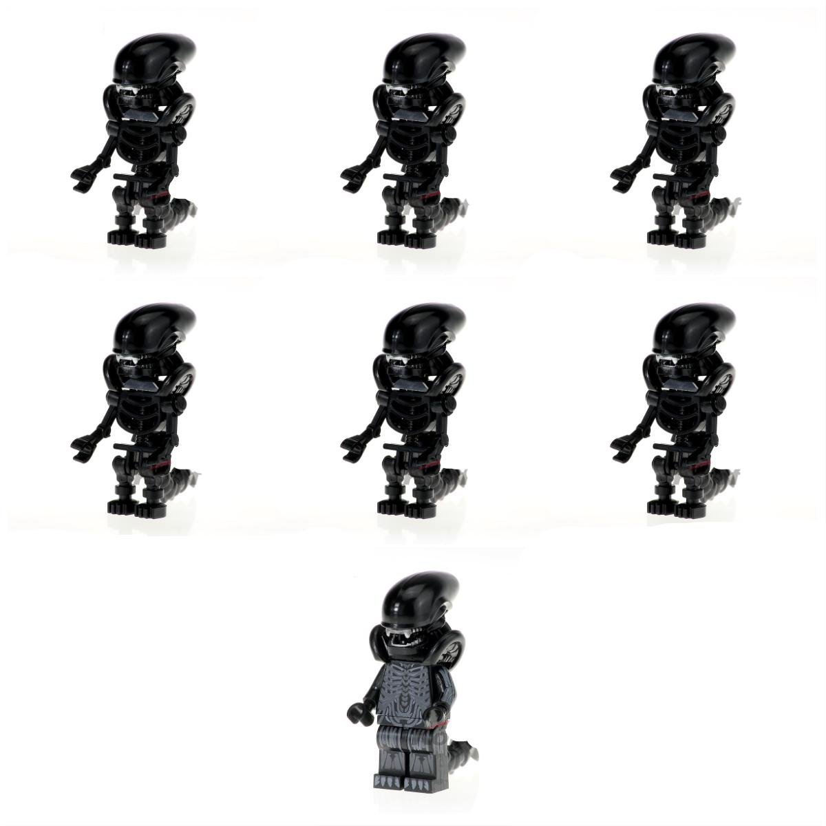 7pcs Alien Minifigures Lego Compatible Alien Movie Set