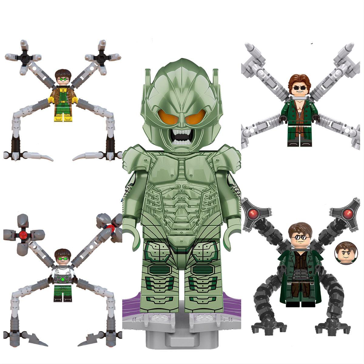 5pcs Doctor Octopus Green Goblin Minifigures Lego Compatible New Spide