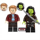 2pcs Star-Lord Gamora Minifigures Lego Compatible Guardians of the Gal