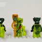 3pcs Green Snake Minifigures Lego Compatible Ninjago Sets